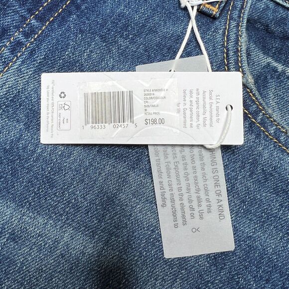 Outerknown S.E.A. Fillmore Boyfriend Denim Jeans 30 Blue Distressed New - Picture 9 of 16